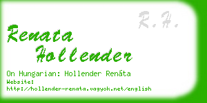 renata hollender business card