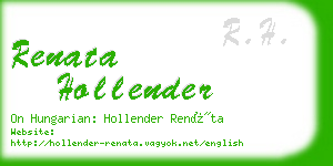 renata hollender business card